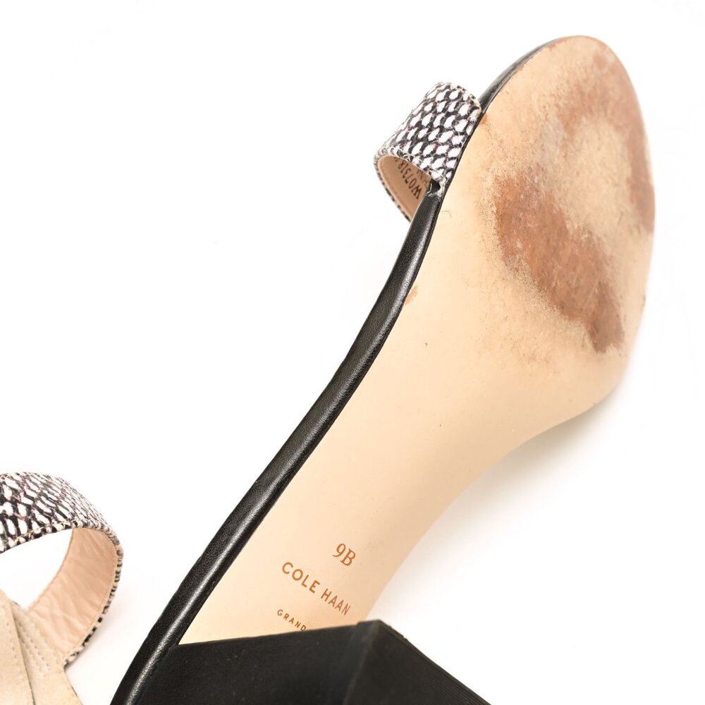 COLE HAAN Chic Clarette II Open Toe Summer Sandal Reptile Women’s Size 9 B - Picture 10 of 13